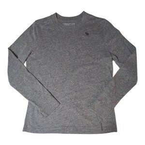 Abercrombie Kids Gray Long Sleeve Crewneck Shirt 11/12 Cotton/Polyester Blend